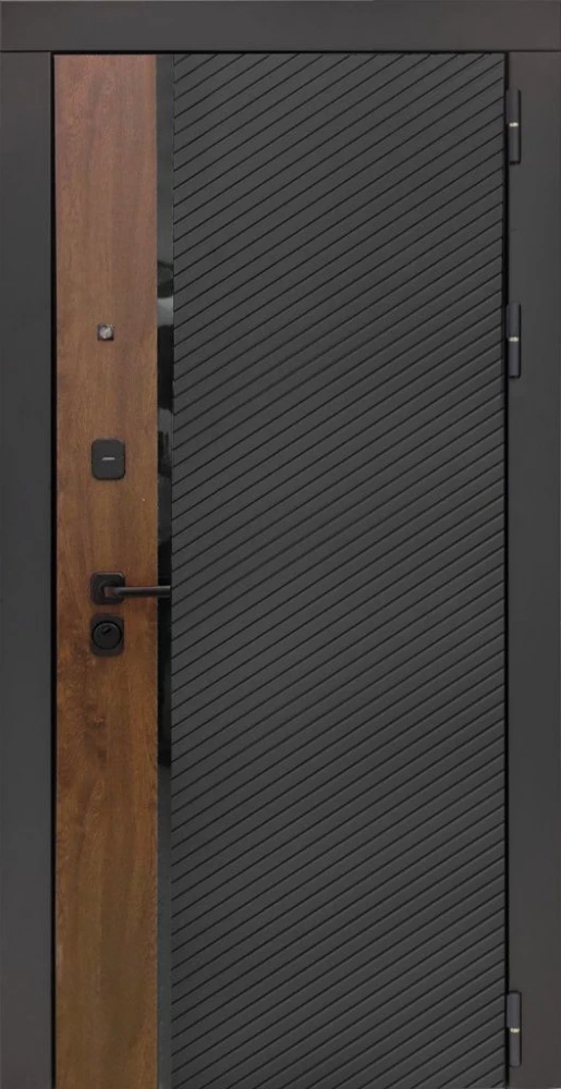 Входная дверь ДвериПРО Модель 3КЛ-1101 ФЛ-30 Веллуто бьянко DPRO228323 внешняя сторона