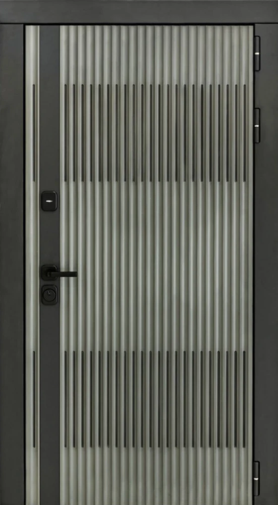 Входная дверь ДвериПРО Elfy Алиса (16мм, ПВХ ясень белый, зеркало) DPRO197913 внешняя сторона