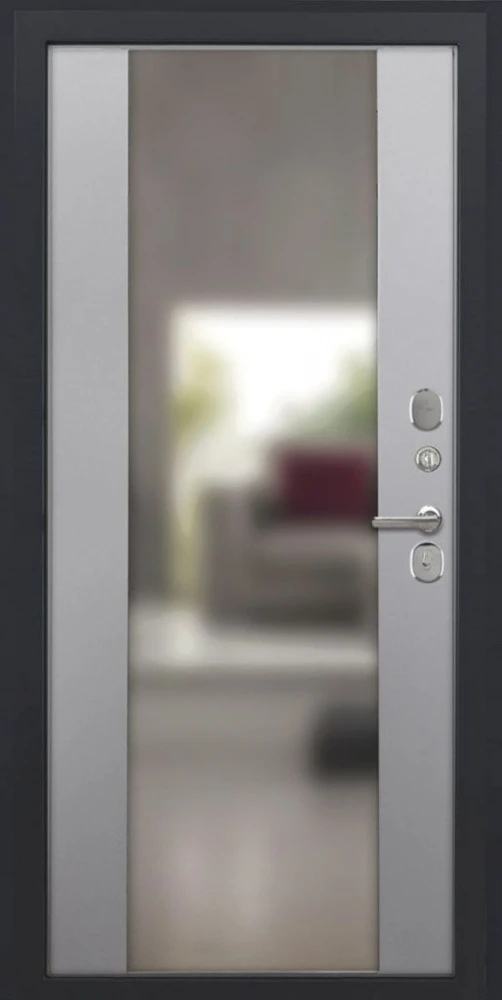 Входная дверь ДвериПРО Rosna Алиса (16мм, ПВХ софт грей, зеркало) DPRO197900 внутренняя сторона