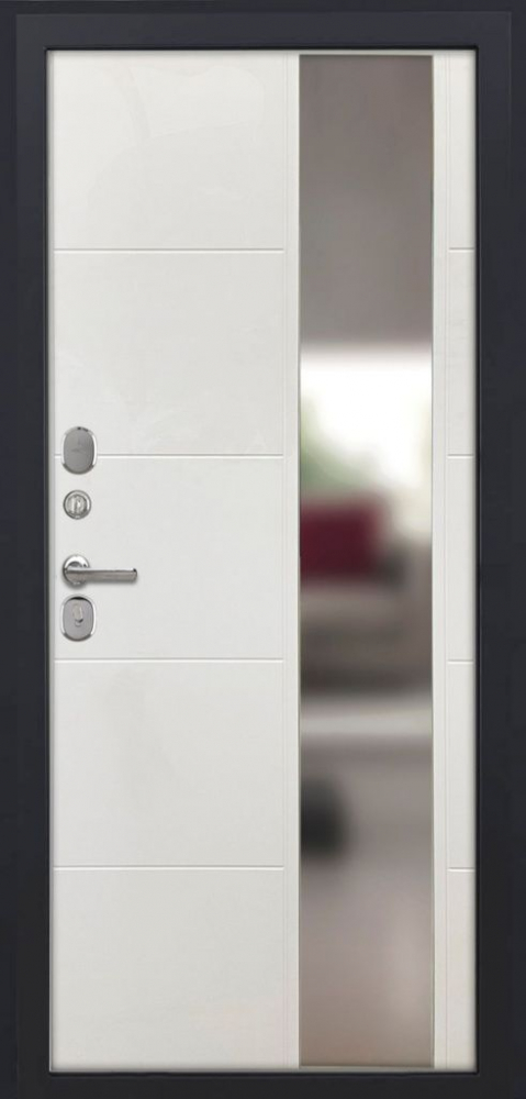 Входная дверь ДвериПРО Модель L-46 ФЛЗ-649 капучино (зеркало) DPRO198131 внутренняя сторона