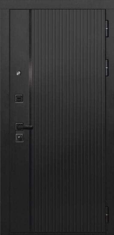 Входная дверь ДвериПРО L-45 ФЛ-659 (12мм, nussbaum+черная патина винорит) DPRO198088 внешняя сторона