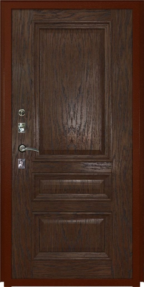 Входная дверь ДвериПРО Квадро Фараон-2 (16мм, мореный дуб) DPRO196880 внутренняя сторона